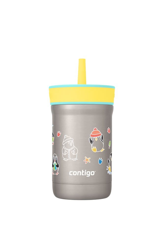 Kids Leighton Spill-Proof Stainless Steel Tumbler with Straw, 12oz D3