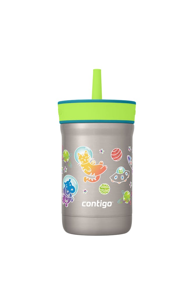 Kids Leighton Spill-Proof Stainless Steel Tumbler with Straw, 12oz D3